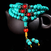 Tibetan Turquoise Healing 108 Mala Bracelet