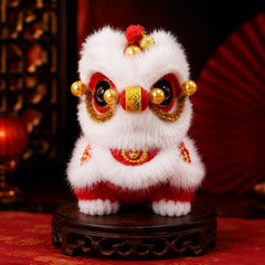 Awakening Lion Plush Ornament – Cheerful Lion Dance Figurine with Cultural Meaning & Good Wishes