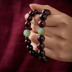 Hetian Jade & Zitan Wood Zodiac Guardian Bracelet – Personal Birth-Year Symbol