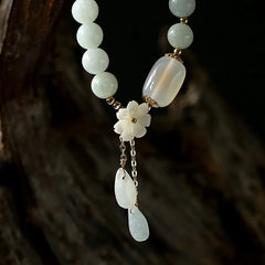 ShaoLin Natural White Jade Luck Bracelet