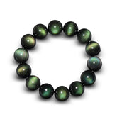 Rest Nest Natural Green Eye Obsidian Wealth Bracelet