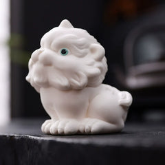 Ceramic Guardian Lion Figurine – Lucky Foo Dog Decorative Sculpture