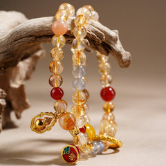 Genuine Natural Crystal Pixiu Guardian Bracelet | Certified Authentic | Shaolin-Infused Prosperity & Protection
