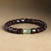 Natural Sandalwood & Hetian Jade Bracelet – ShaolinMart Bamboo Bead Jewelry