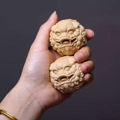 Shaolin Masterwork Series: Rare Boxwood Carving - "The Orb of Focus"