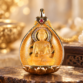 Shakyamuni Buddha Liu Li Pendant – ShaolinMart Lost-Wax Glass Jewelry