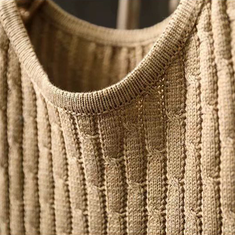 Rest Nest Winter Patchwork Design Long Sleeve Crew Neck Women's Sweater