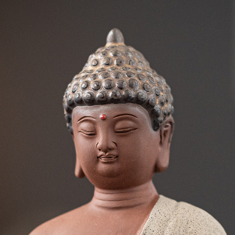 Ceramic Shakyamuni Buddha Statue – ShaolinMart Handcrafted Lotus Sculpture