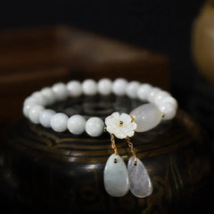 ShaoLin Natural White Jade Luck Bracelet