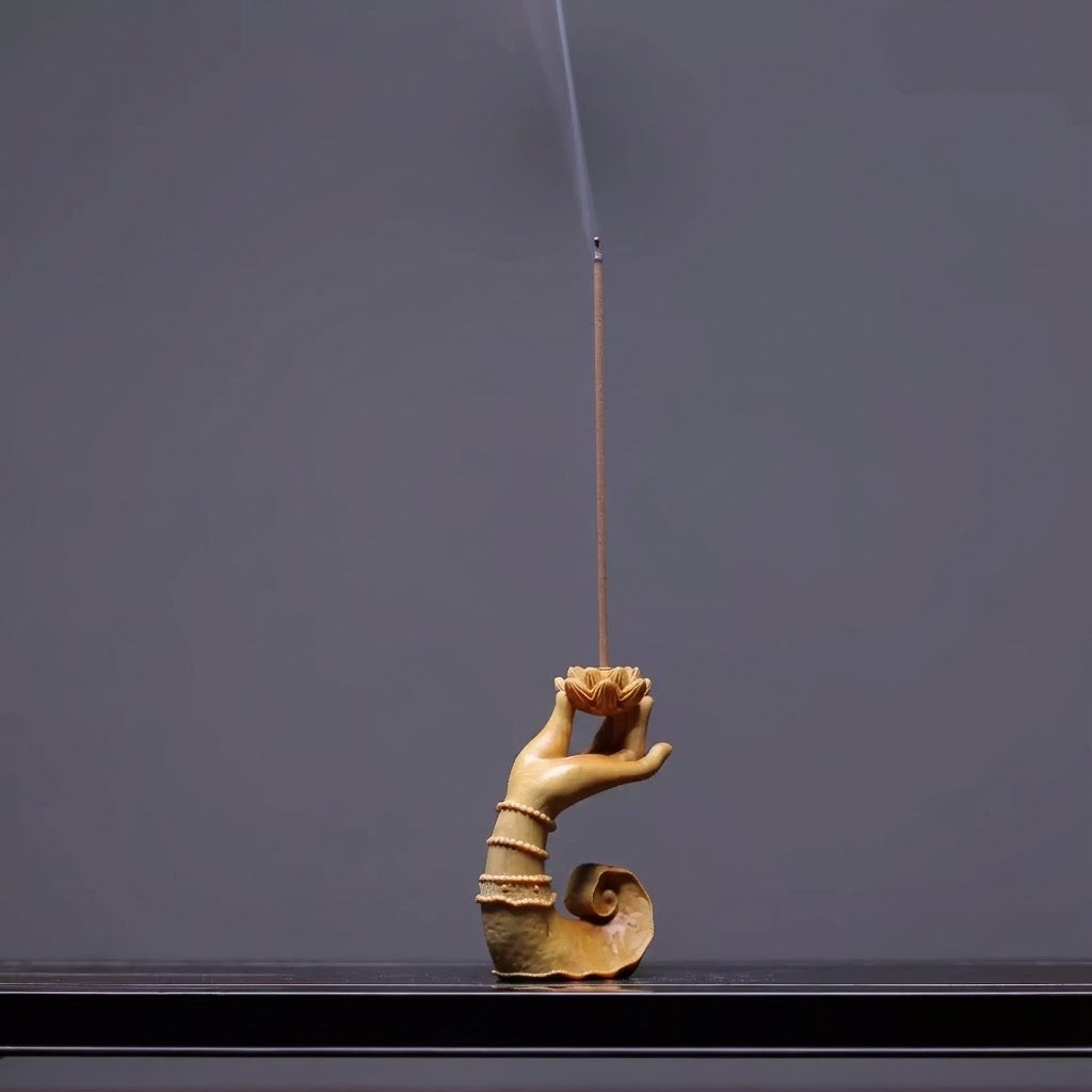 Shaolin Masterwork Series: Rare Boxwood Carving - "The Hand of Serenity" Incense Holder