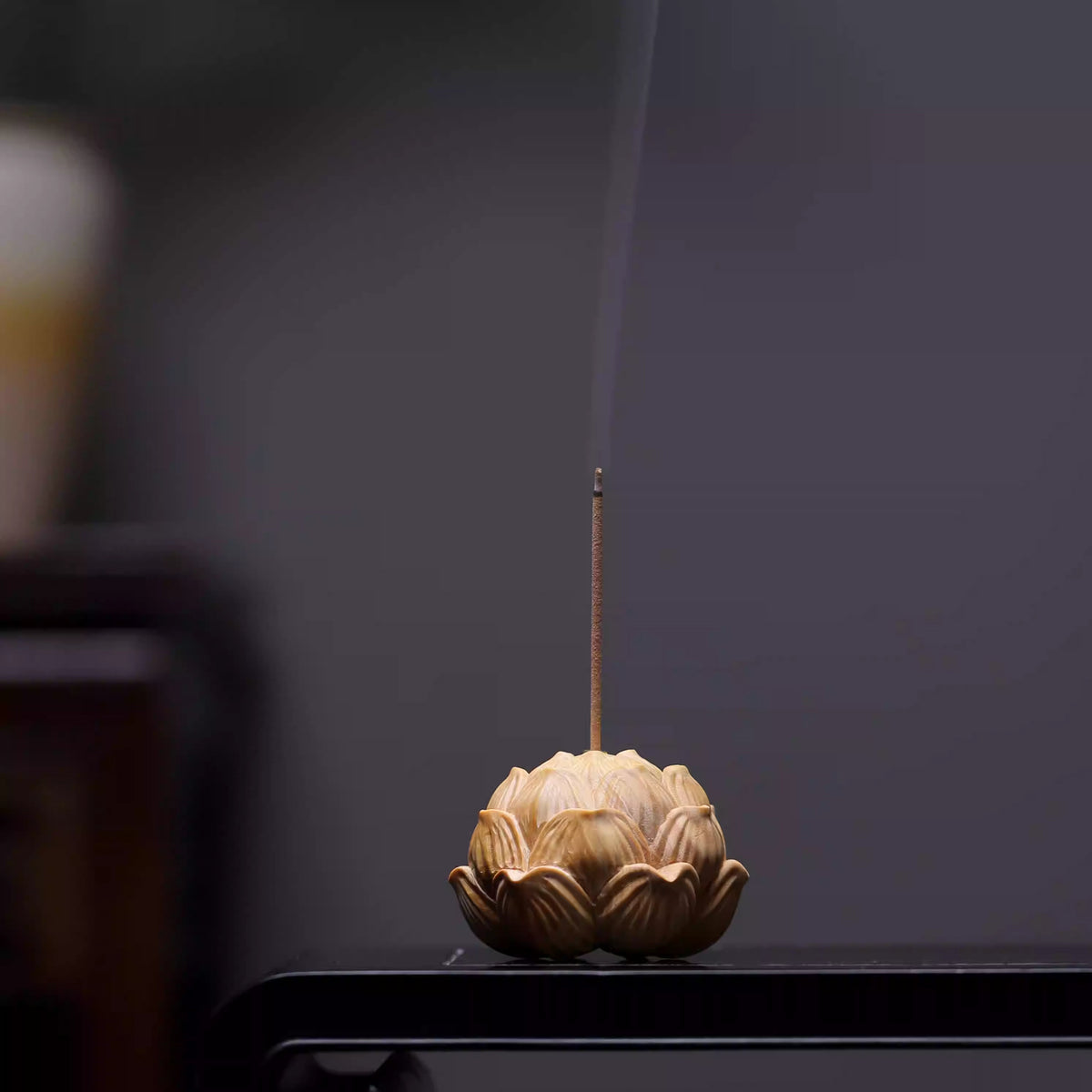 Shaolin Masterwork Series: Rare Boxwood Carving - "The Zen Lotus" Incense Holder