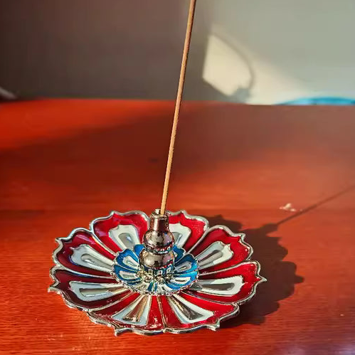 Sacred Incense Vessel – Gilded Enamel, Symbol of Peace & Protection