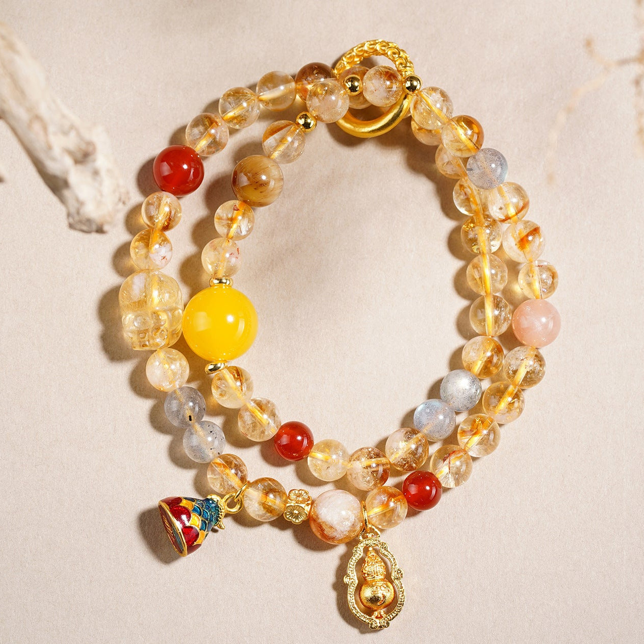 Genuine Natural Crystal Pixiu Guardian Bracelet | Certified Authentic | Shaolin-Infused Prosperity & Protection