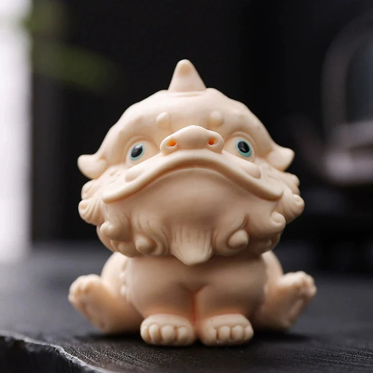 Ceramic Guardian Lion Figurine – Lucky Foo Dog Decorative Sculpture