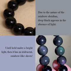 Rest Nest Natural Rainbow Obsidian Positive Transformation Bracelet