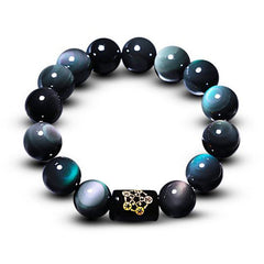 Rest Nest Natural Rainbow Obsidian Positive Transformation Bracelet