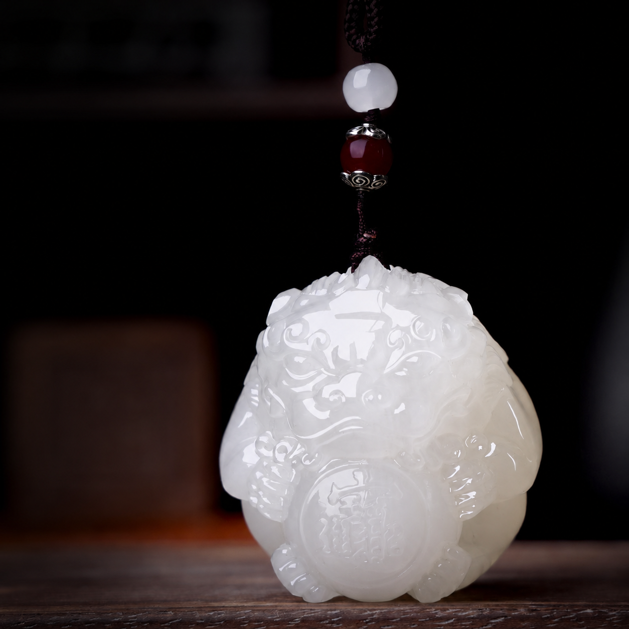 Natural Jade Pixiu Hand Piece – Hand-Carved Feng Shui Wealth Charm