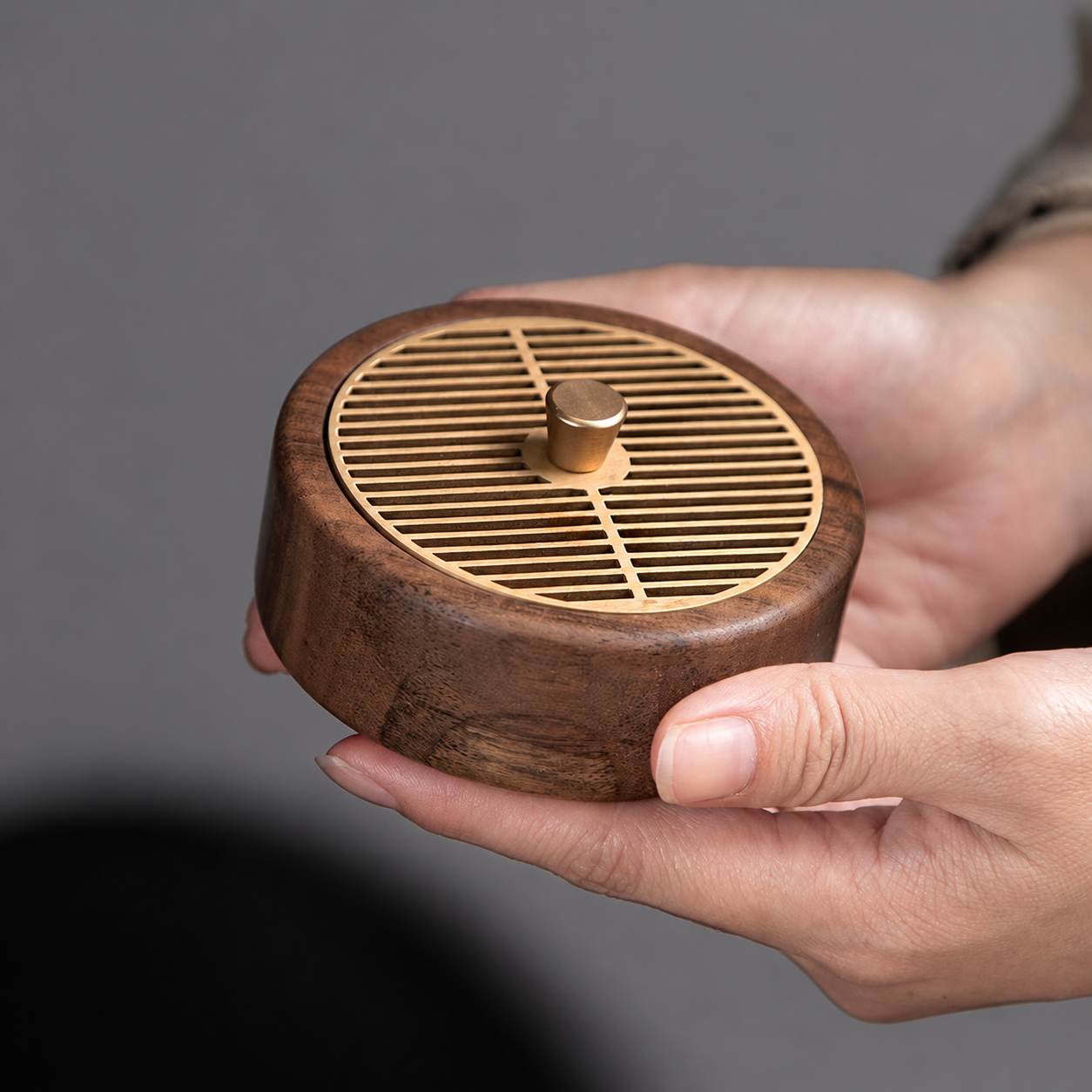 Zen Incense Burner Gift Set – Walnut Wood Coil Incense Kit